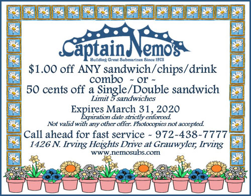 Captain Nemo's Delicious Steak Submarines - Coupons