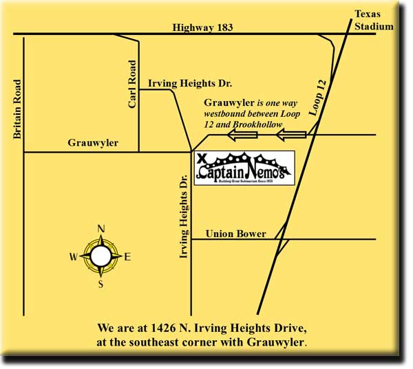 Captain Nemo's Delicious Steak Submarines - Location